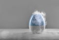 White-blue air humidifier. Royalty Free Stock Photo