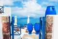 White-blue architecture on Santorini island, Greece Royalty Free Stock Photo