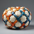 Twisted Ball Sculpture In Jun Kaneko Style