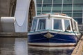 White and Blue boat in Falkirk, Scotland