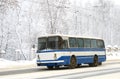 White and blue bus Royalty Free Stock Photo