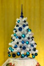 White blue Christmas tree Royalty Free Stock Photo