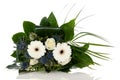 White blue flower bouquet