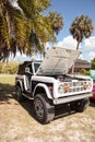 White and Blue 1978 Ford Bronco at the 10th Annual Classic Car and Craft Show Royalty Free Stock Photo