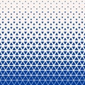 White blue halftone triangles pattern. Abstract geometric gradient background. Vector illustration Royalty Free Stock Photo