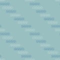 White and blue horizontal strips of dots in classic vector seamless pattern with modern twist on light blue background