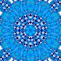 White blue marina ornate lacy napkin kaleidoscope pattern