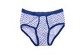 White-blue men's briefs slips in a cage