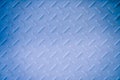 White and blue metal diamond plate wall texture background Royalty Free Stock Photo