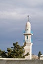 White-blue minaret Royalty Free Stock Photo