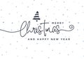 White Blue Minimalist Merry Christmas Card Ready To Print