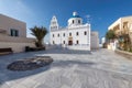 White blue orthodox church in Santorini Royalty Free Stock Photo