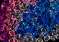 White blue ping violet acrylic crystal stone crystal textur