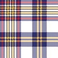 White blue pixel check seamless plaid pattern