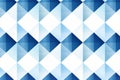White blue rhombuses background. Generate AI