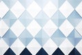 White blue rhombuses banner. Generate AI