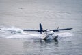 Seaplane just landed in the ocean Royalty Free Stock Photo