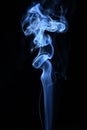 White and blue smoke on black background with abstract texture Royalty Free Stock Photo