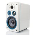 White and blue speaker isolated on white Royalty Free Stock Photo