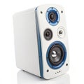 A white and blue speaker isolated on transparent background Royalty Free Stock Photo