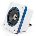 A white and blue speaker isolated on transparent background Royalty Free Stock Photo