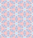 White Blue Star Flower Snow Abstract Pattern on Red Background Royalty Free Stock Photo