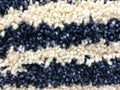 White and blue stripe carpet texture and background Royalty Free Stock Photo