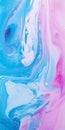 White And Blue Swirling Liquid Pattern In Pink And Cyan Style