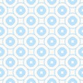 White and blue vector geometric seamless pattern. Subtle texture with circles Royalty Free Stock Photo