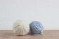 White and blue yarns Royalty Free Stock Photo