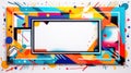 white board in the center of a colorful vibrant frame