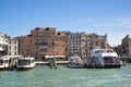 White boat on a mooring in Venice, Italy Royalty Free Stock Photo