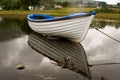 White boat during rainy day Royalty Free Stock Photo