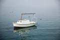 White boat on sea Royalty Free Stock Photo