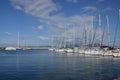 White boats in Alghero harbor