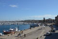 White boats in Alghero harbor