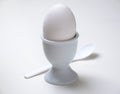 White boiled egg for breakfast