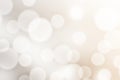 White bokeh background with beautiful sparkling Christmas lights.  The light shone like the stars in the sky. Royalty Free Stock Photo