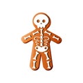 White bone skeleton gingerbread holiday halloween candy