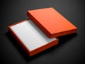 White book with textured hard cover in orange gift box Royalty Free Stock Photo