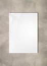 White Booklet cover template on concrete background