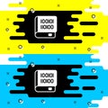 White Books about programming icon isolated on black background. Programming language concept. PHP, CSS, XML, HTML Royalty Free Stock Photo
