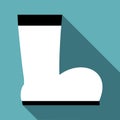 White boot icon, flat style