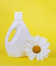 Bottle of liquid soap with daisy Royalty Free Stock Photo