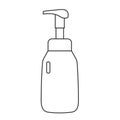 White bottle vector for shampoo, Cosmetic, spa, food. product packaging. cosmetic package. shampoo, shower cream bottle pump icon