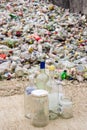 white bottles recycling yard industry Royalty Free Stock Photo