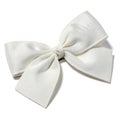 White bow isolated on white background Royalty Free Stock Photo