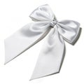 White bow isolated on white background Royalty Free Stock Photo
