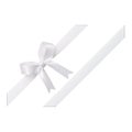 White bow made of satin ribbon