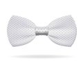 White bow tie wear business gentleman style clothing accessory isolated 3d icon design Vector Illustration